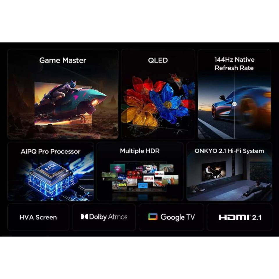 image 1 of TCL 85" Inch T8C 4K QLED Smart Ultra HD HDR TV 85T8C - Free 2 Year Warranty