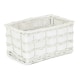 image 4 of Unlined Medium White Scandi Storage Basket | White | White