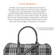 image 10 of Pierre Cardin Travel Holdall Bag - Premium Lightweight Flight Bag - Black And White