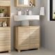 image 2 of VonHaus Chester Under Sink Bathroom Cabinet in Oak Effect