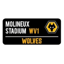 Wolverhampton Wanderers FC Street Sign - Black/White/Gold - One Size