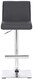 image 3 of Snella Breakfast Bar Stool, Chrome Footrest, Height Adjustable Swivel Gas Lift, Home Bar & Kitchen Barstool, Charcoal Grey
