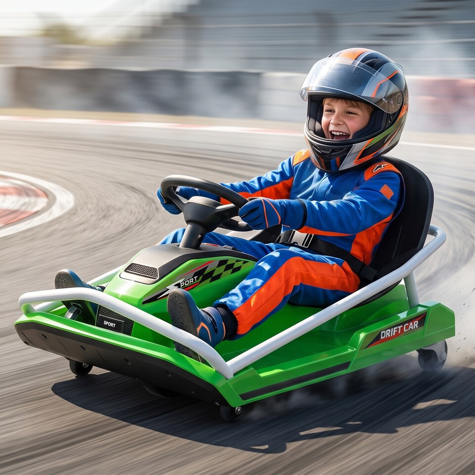image 1 of AIYAPLAY 24V Electric Go Kart for Kids with Drift Mode, Soft Start