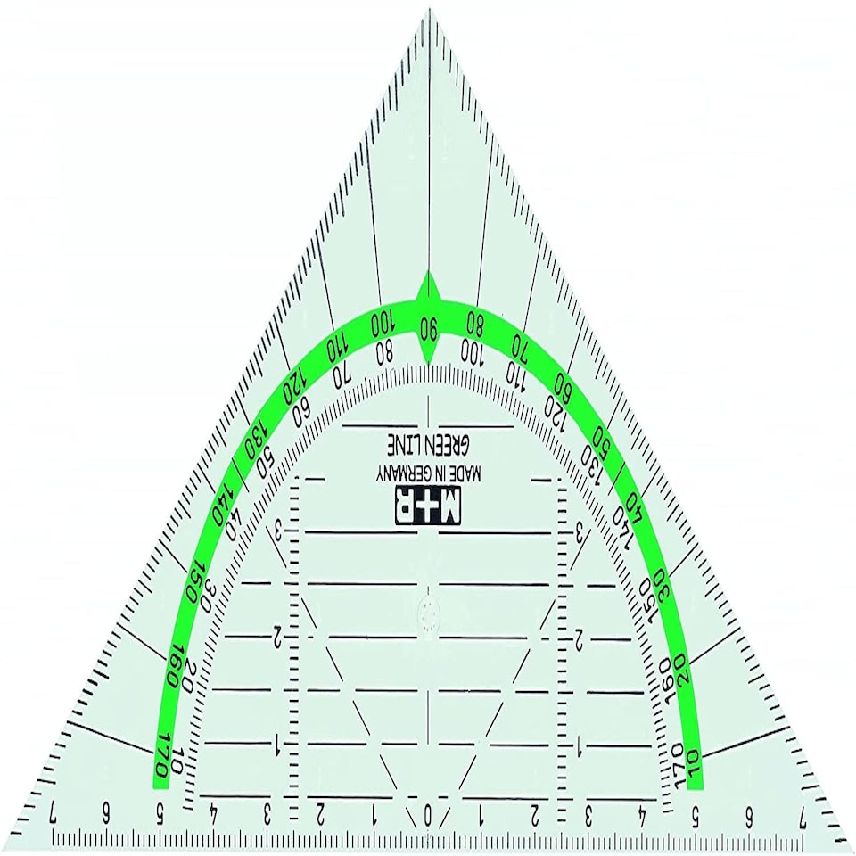 Green Line Geometric Set Square Protractor