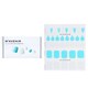 image 1 of Nail Sticker (assorted Colour) - # White Pearl Summer Pedi - 36pcs White