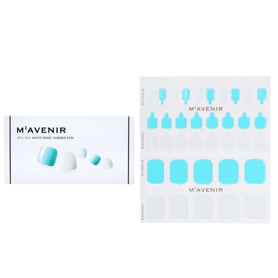 image 1 of Nail Sticker (assorted Colour) - # White Pearl Summer Pedi - 36pcs White