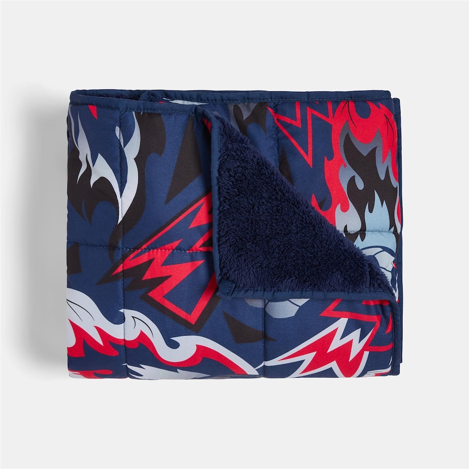 image 1 of OHS Kids Printed 3kg Teddy Fleece Weighted Blanket
