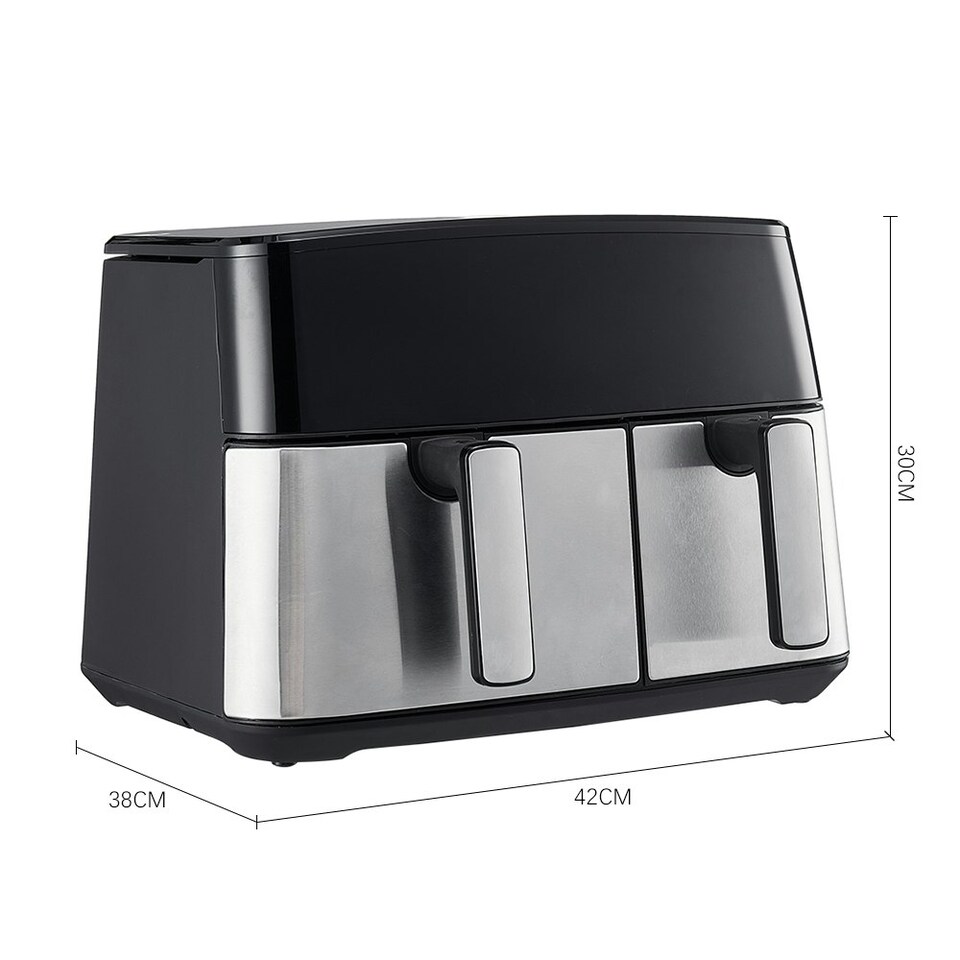 image 1 of Living and Home 6.5L + 3.5L Touch Screen Dual Basket Air Fryer