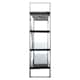 image 3 of Interiors by Premier Black Four‑Tier Shelf Unit, Matte Black Open Frame Bookcase with 4 Shelves, Storage Book Rack Silver