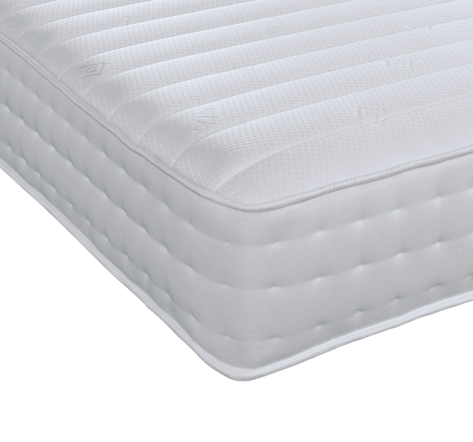 image 1 of 1000 Pocket Sprung Memory Foam Mattress - Micro Quilted Design | White | Single