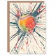 image 1 of Sport Cricket Ball Watercolour Paint Splatter Birthday Card