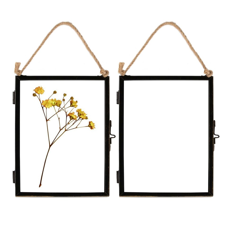 image 1 of Nicola Spring Hanging Metal Photo Frames - 5" x 7" - Black - Pack of 5 - Hanging Picture Frame Display Frame Poster Frame Picture Display Black | S