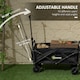 image 8 of Outsunny 62L Festival Trolley, 120kg Heavy Duty Folding Trolley Cart, Black
