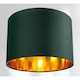 image 2 of Contemporary Green Cotton 10" Table/Pendant Lamp Shade with Shiny Copper Inner | Green | Forest Green | 1