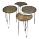 image 3 of Versatile Design Set Of 4 Coffee Tables, Stunning Modern Coffee Tables, Antique Brass Finish Coffee Tables Gold
