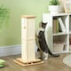 image 2 of PawHut 3-in-1 Cat Scratcher Post with Sisal Track Ball Toy, 67cm, Light Oak