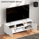 image 4 of HOMCOM Modern TV Stand Cabinet for TVs up to 55 , TV Unit with 2 Open Shelves and 2 Cabinets, Entertainment Centre with Cable Management for Living Room, White