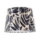 image 1 of Midnight Blue Palm Leaf Themed 25cm Drum Lampshade with Fabric Lining Blue