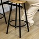 image 6 of HOMCOM 5 Piece Bar Table and Stools Set with Metal Frame Rustic Brown | Brown