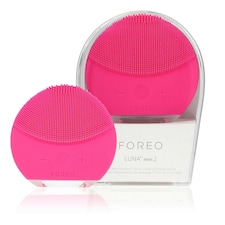 FOREO Luna Mini 2 Facial Cleansing Brush Electric for All Skin Types, Fuchsia