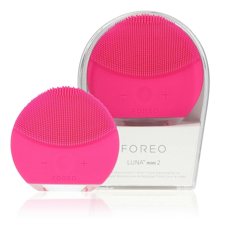 image 1 of FOREO Luna Mini 2 Facial Cleansing Brush Electric for All Skin Types, Fuchsia