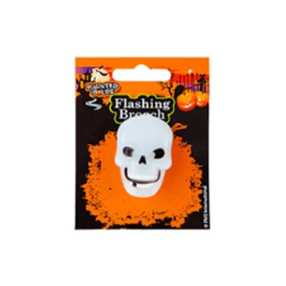 Skull Halloween Flashing Pin Brooch