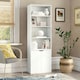 image 5 of 6-Tier Bookcase with 2-Doors Black | Unit Colour: Black