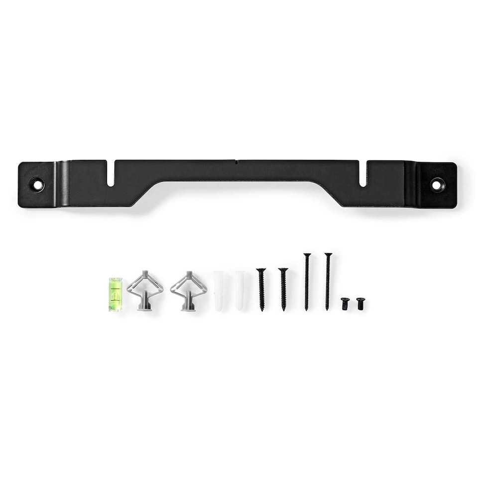 image 1 of NEDIS Soundbar Mount, Fixed Wall Bracket for Sonos Ray, Slim Design 14mm Profile, Steel Construction (Black)