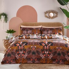 Furn Kaihalulu Jungle Reversible Duvet Cover Set | Brown | Cocoaberry | Double | 1