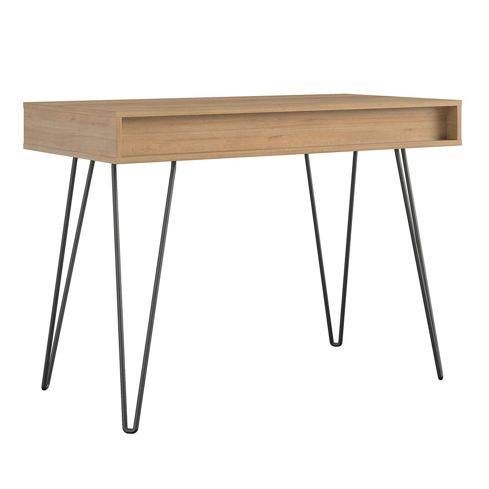 image 1 of Concord desk with storage in brown / black