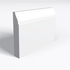 Pack of 20 (Total 20 Units) - MDF Primed Large Lambs Tongue Skirting Board & Rebate - 18mm (T) x 219mm (H) x 3050mm (L)