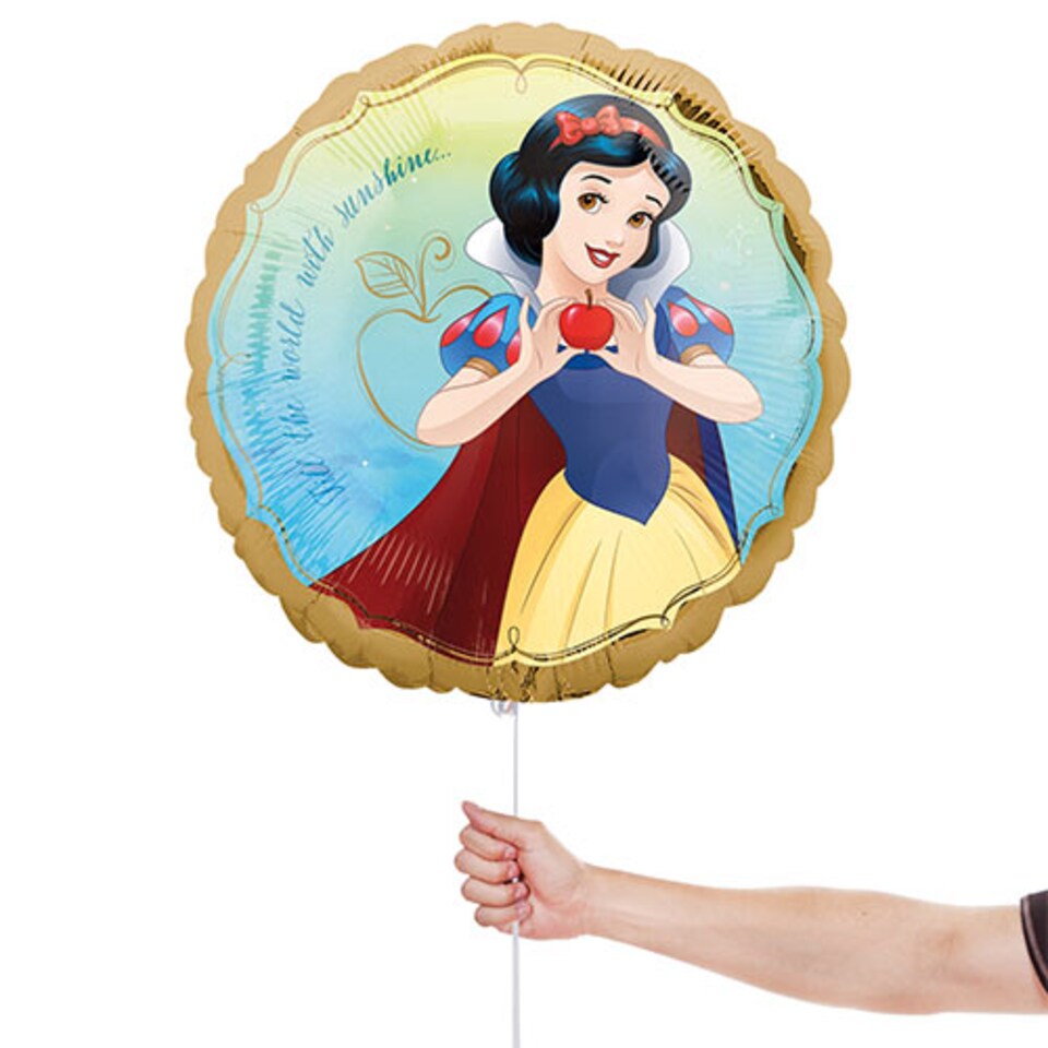 image 1 of Snow White Once Upon A Time Disney Princess Round Foil Helium Balloon 43cm / 17 in | White