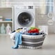 image 3 of Foldable Collapsible Laundry Basket 37L Capacity, Non-Slip Handles, Curved Shape