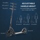 image 4 of HOMCOM Teens Adult Kick Scooter Foldable Adjust Aluminium For 14+ Black