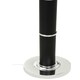 image 4 of Interiors by Premier Black Snake Leather Effect Floor Lamp with Chrome Base and Black Shade Black