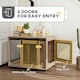 image 5 of PawHut Dog Crate Furniture w/ Sliding Door, for Medium Dogs, Brown 