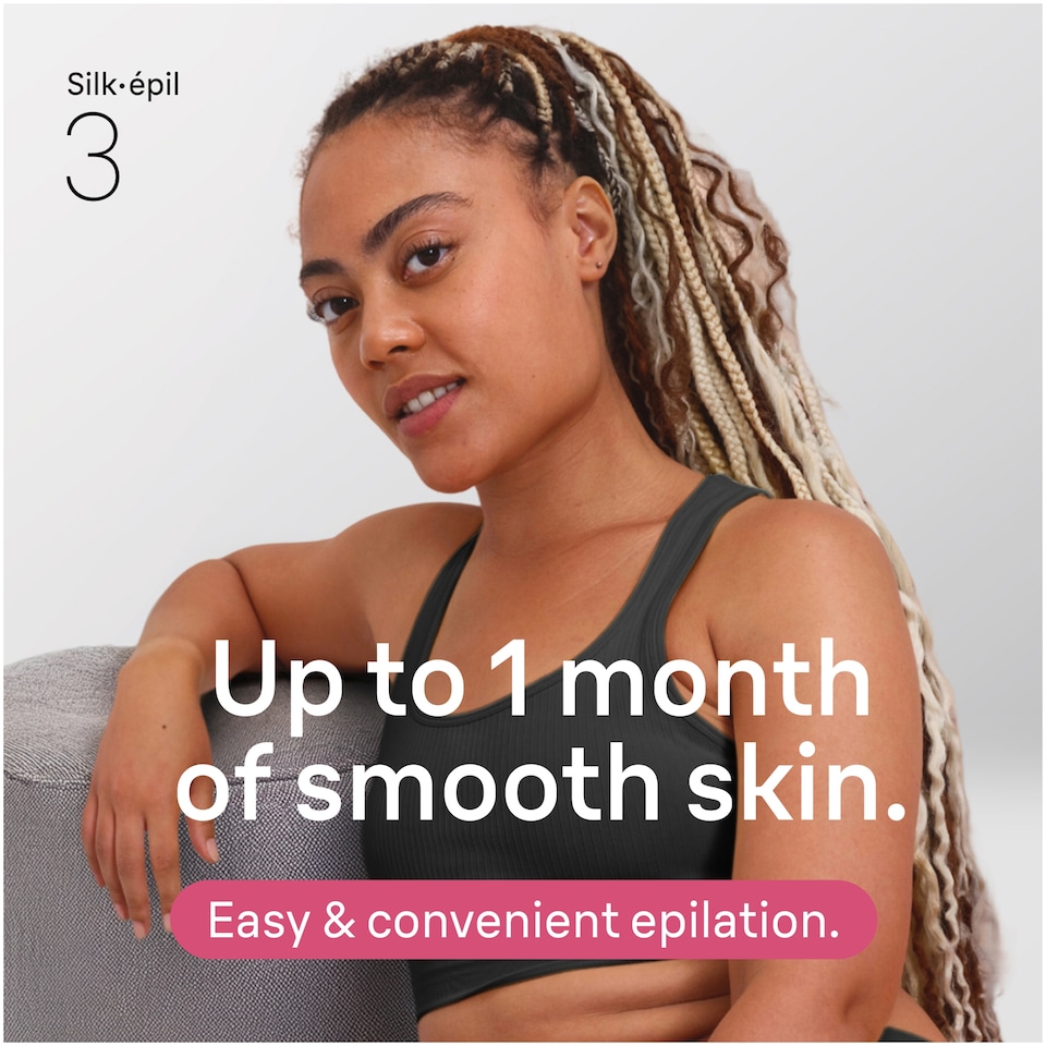 image 1 of Braun Silk·épil 3, Corded Epilator, Lasting Smooth Skin, 3-031, Pink