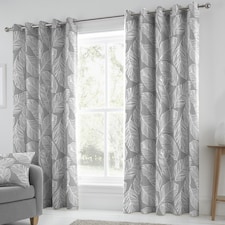 Fusion Matteo Eyelet Curtains Grey