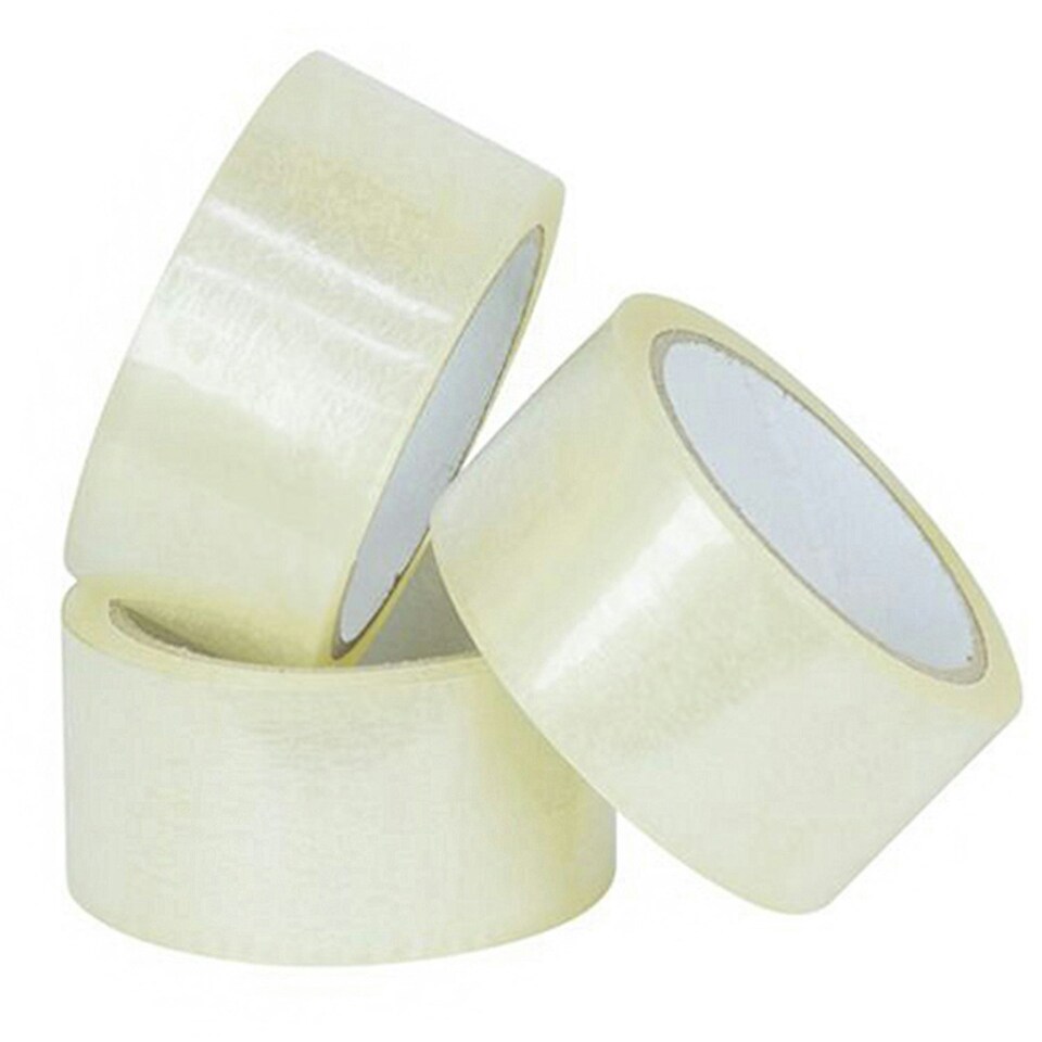 image 1 of 144 x Super Sticky Clear 50mm x 66m Acrylic Packaging Tape Ideal For Securing & Sealing Parcels