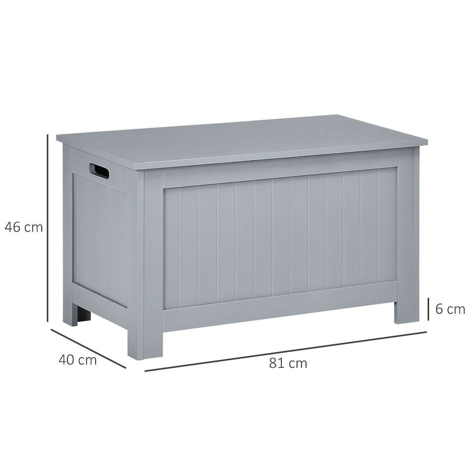 image 1 of HOMCOM Large Storage Box Toy Chest Cabinet Unit Organizer with Safety Hinges