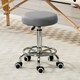 image 2 of Vinsetto Round PU leather Salon Beautician Stool Adjustable Height, Grey