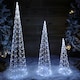 image 2 of Multi Function LED White Tree Cone Trio with 640 Cool White LEDs
