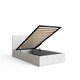 image 4 of End Lift Ottoman Storage Bed Single White | White | White