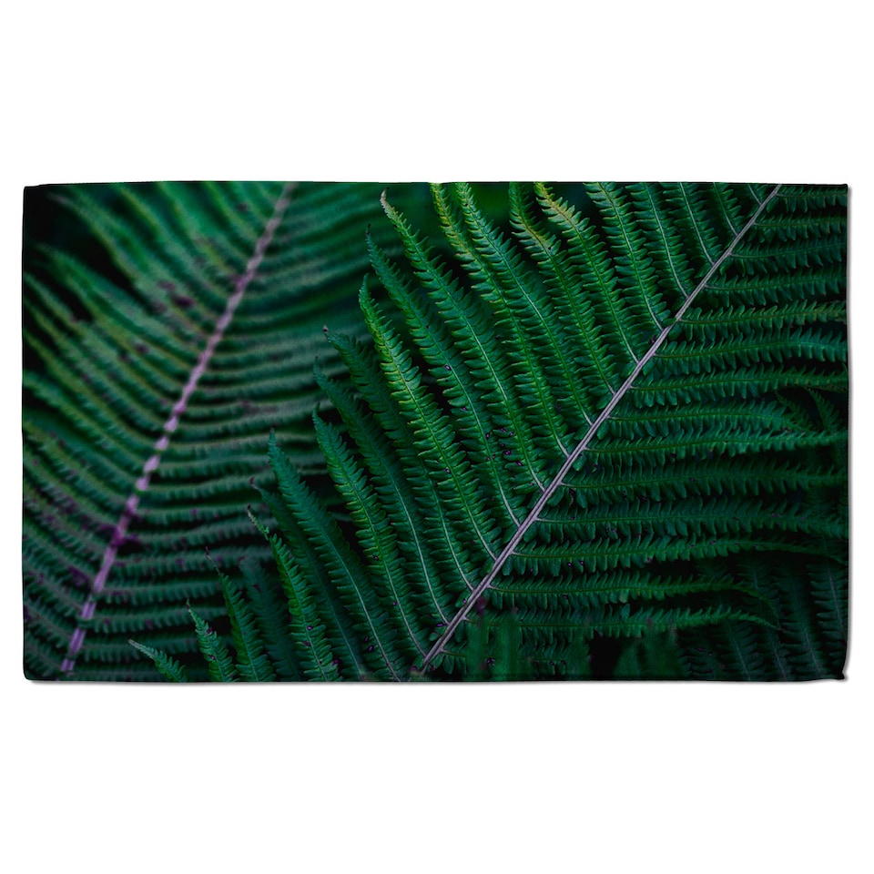 image 1 of green leaves, abstract flora texture Designer Bath Towel | Multi