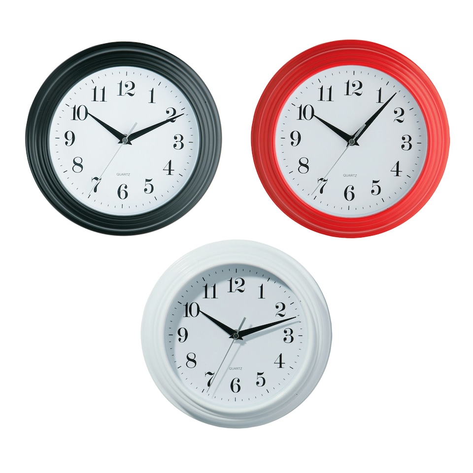 image 1 of Interiors by Premier Vintage White Wall Clock, Elegant Distressed Design With Bold Black Numerals And Classic Face, Reliable