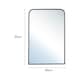 image 10 of Living and Home Contemporary Arched Wall Mirror - Black - 40*50cm