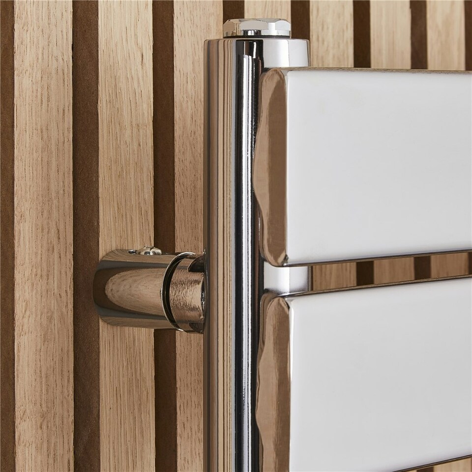 image 1 of 1200mm (H) x 500mm (W) - Chrome Vertical Bathroom Towel Radiator (Bath) - (1.20m x 0.5m) - Depth 65mm