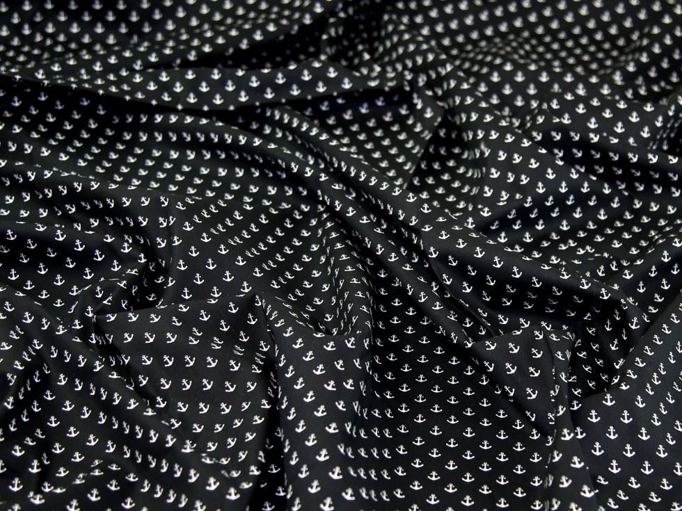 Black 100% Cotton Poplin Fabric for Dressmaking, Quilting, 150cm / 59" Wide - per metre