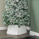 image 5 of 47cm x 46cm Samuel Alexander Foldable Faux Rattan Christmas Tree Skirt in White