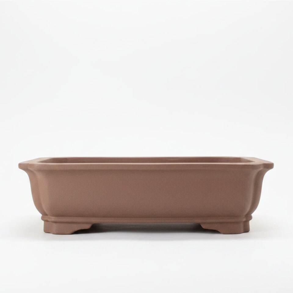 Yorkshire Bonsai 31cm Unglazed Bonsai Pot Oval 31cm x 25cm x 8cm Rectangle Brown